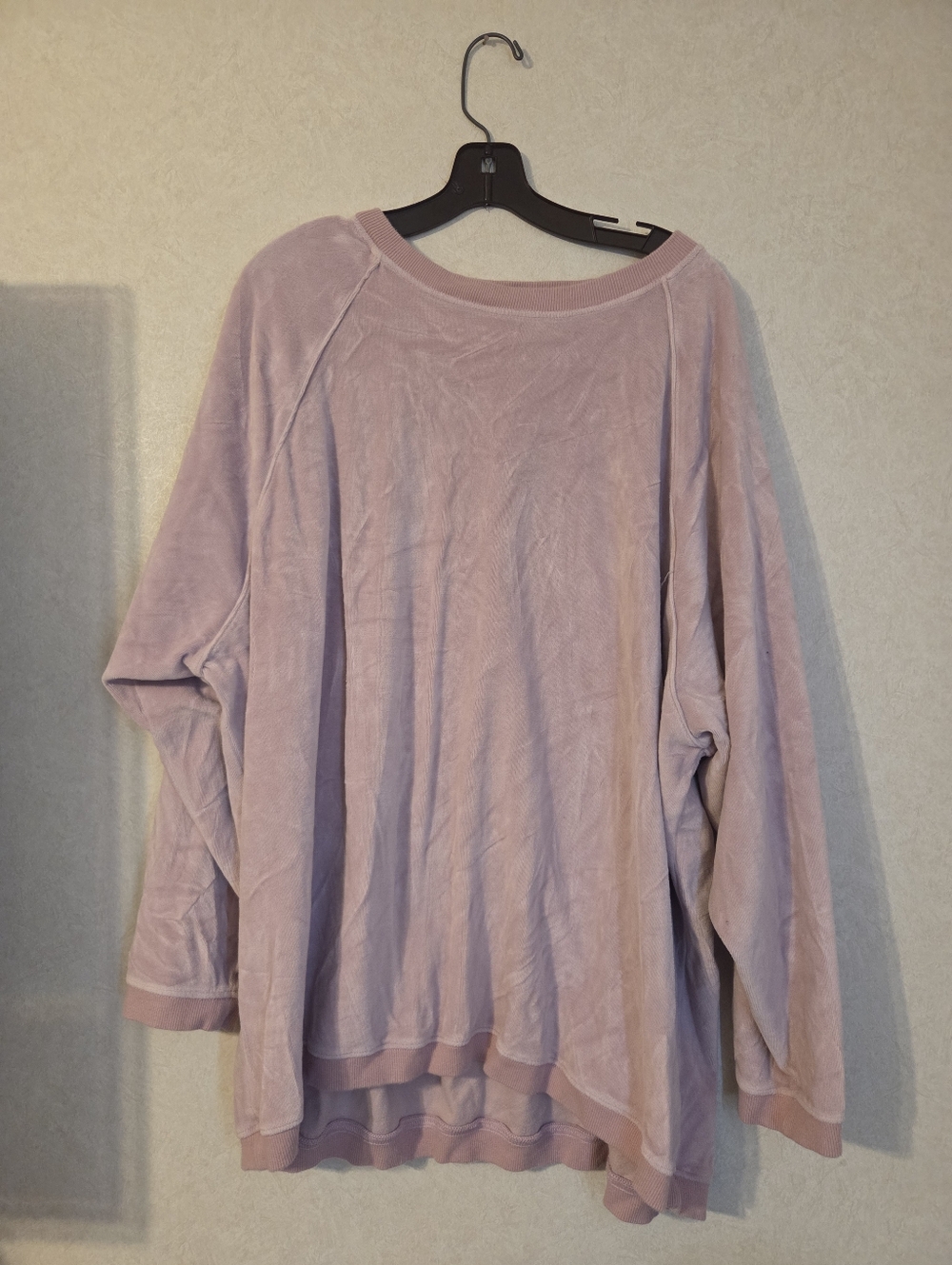 aerie Dusty Pink Velour Pullover Sweatshirt